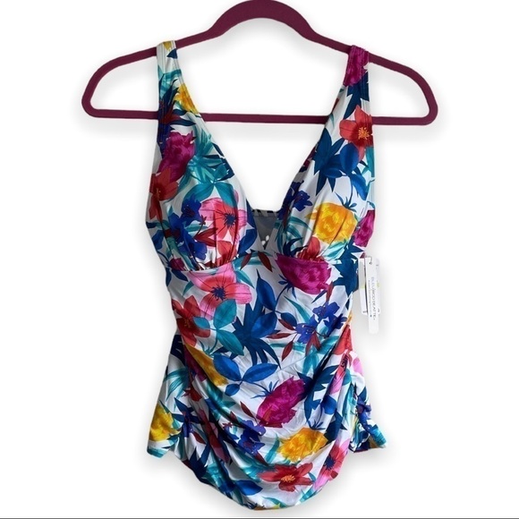 New! Bleu Rod‎ Beattie Floral Tankini Top - Picture 3 of 8